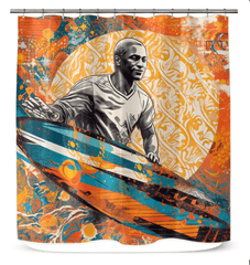 Surfing Sunsets Shower Curtain Soak In Coastal Beauty - Beyond T-shirts