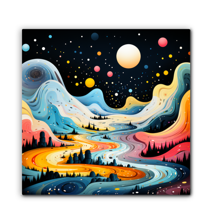 Lustrous Lagoon Tropical Landscape Canvas