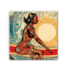 Surfing Reverie Canvas Art - Beyond T-shirts