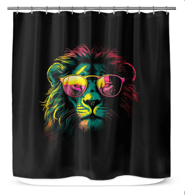 Elevate your bath decor with the Lion Portrait Shower Curtain, capturing the majestic and serene beauty of wildlife.