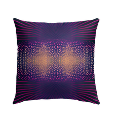 Close-up of Boho Essence Beyond Style Outdoor Pillow with intricate boho patterns.