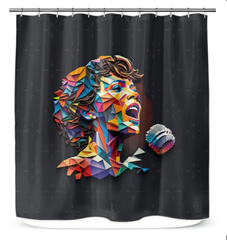 Rhythmic Rave Shower Curtain