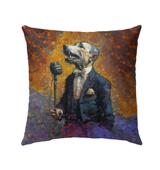 Dog's Tail-Wagging Bliss Outdoor Pillow