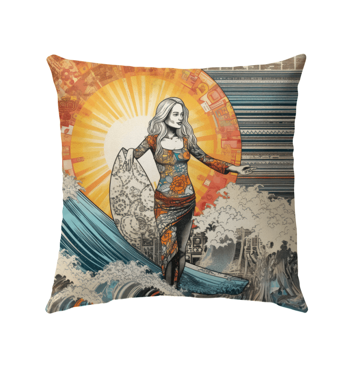 Surfing Paradise Outdoor Pillow - Beyond T-shirts