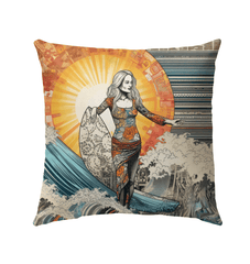 Surfing Paradise Outdoor Pillow - Beyond T-shirts