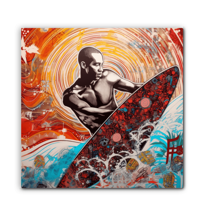 Surfing Serenity Canvas Art - Beyond T-shirts