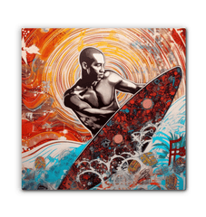 Surfing Serenity Canvas Art - Beyond T-shirts