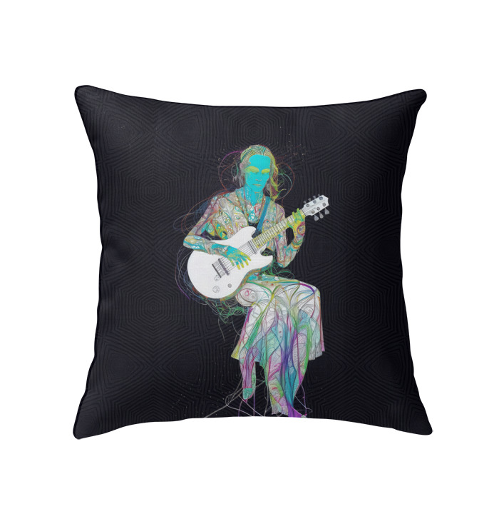 Elegant indoor pillow with garden serenade design