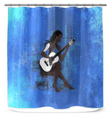 Funky Fashion Groove Bathroom Curtain - Beyond T-shirts