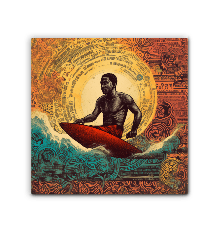 Surfing Enigma Wrapped Canvas - Beyond T-shirts