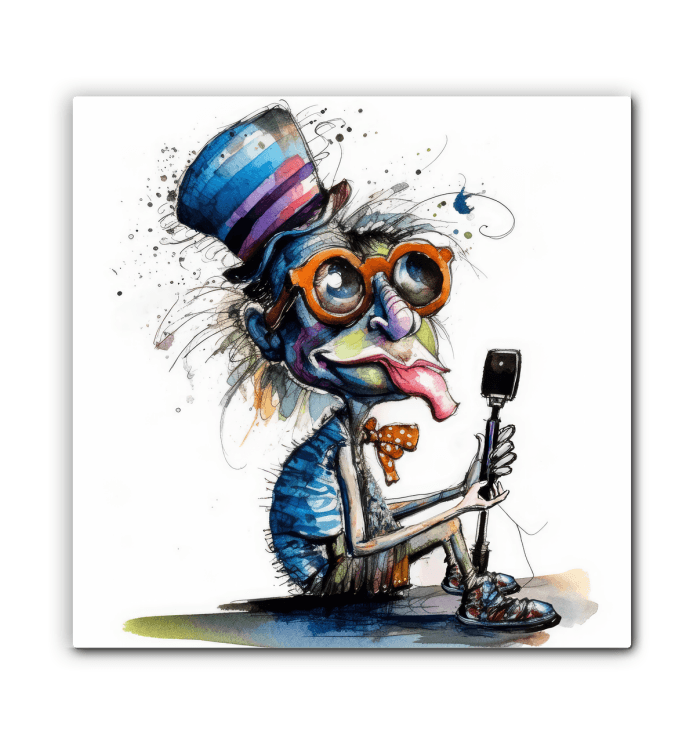 Tuneful Taunts Caricature Art Canvas - Beyond T-shirts