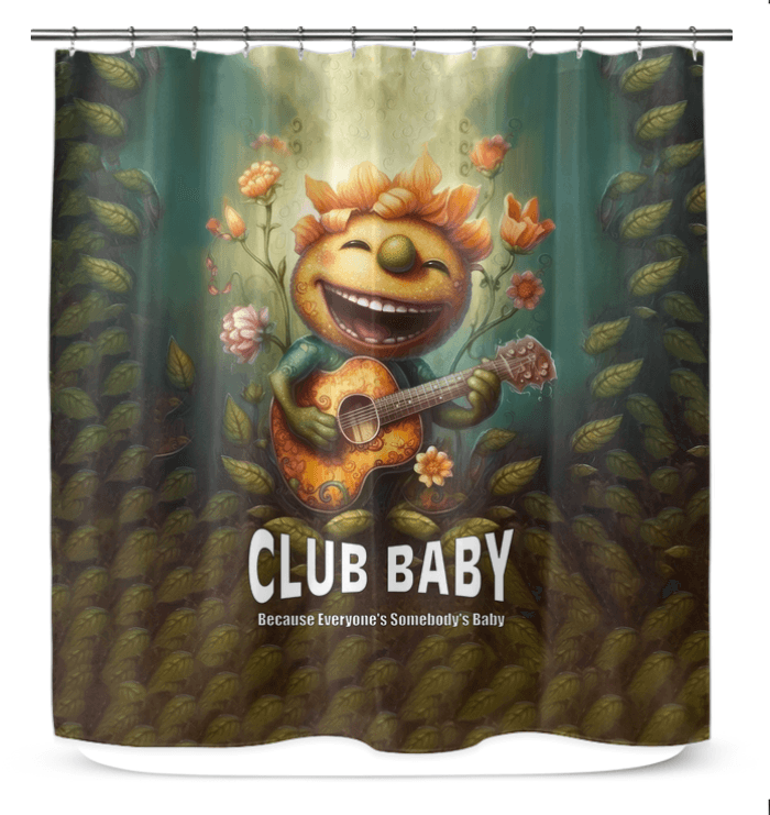 CB3-109 elegant shower curtain in a beautifully designed bathroom setting.