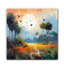 Desert Oasis Wrapped Canvas