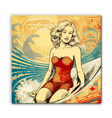 Wave Rider's Bliss Wrapped Canvas - Beyond T-shirts