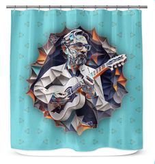 Bass Beats Shower Curtain