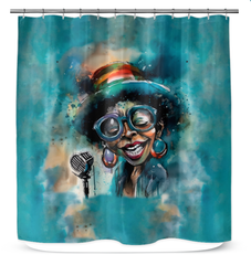 Drummer's Dynamic Droplets  Shower Curtain