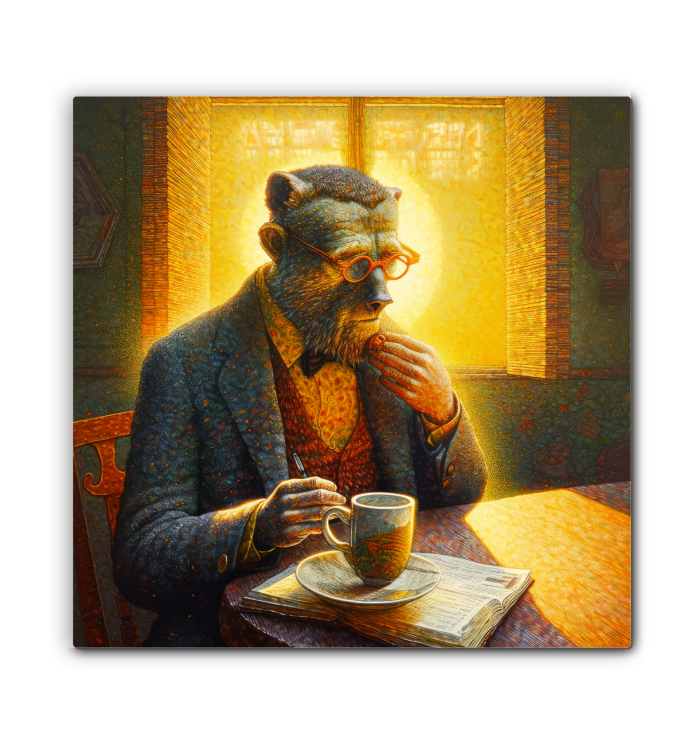 Wrapped Canvas of Gorilla Playing Guitar.