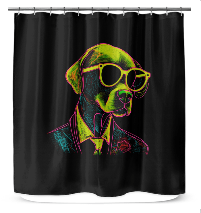 Woof Wonder Shower Curtain - Beyond T-shirts