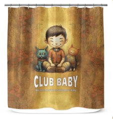 CB6 28 shower curtain showcasing elegant design and waterproof material.