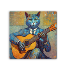 Playful Pawprints Cat Wrapped Canvas