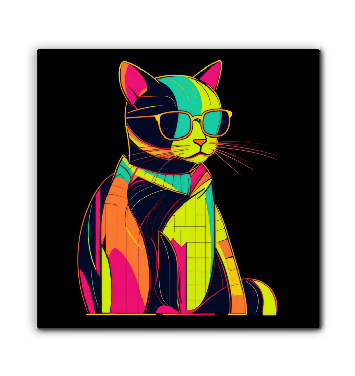 Elegant Feline Canvas Art - Beyond T-shirts