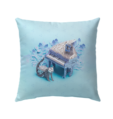 Kirigami Coral Reef Exploration pillow for outdoor use.