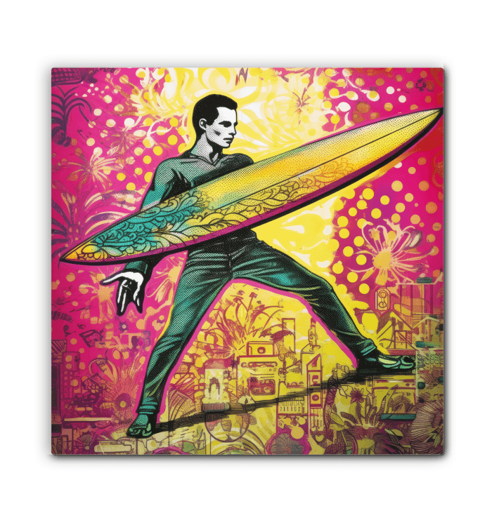 Surfing 1 07 Wrapped Canvas - Beyond T-shirts