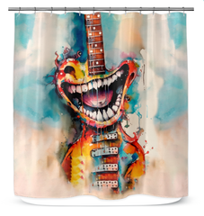 Flutist's Fluttering Foam Shower Curtain