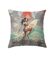 Wave Rider Indoor Pillow - Beyond T-shirts