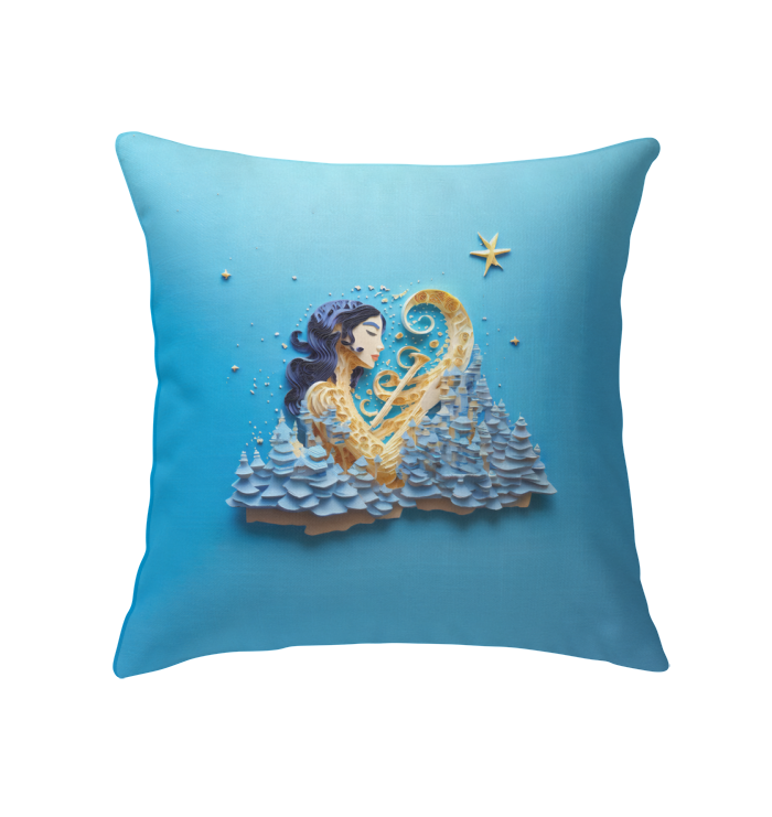 Stylish indoor pillow featuring Paper Phoenix Rebirth design.