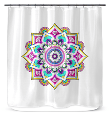 Mandala Essence Vinyl Shower Curtain - Beyond T-shirts