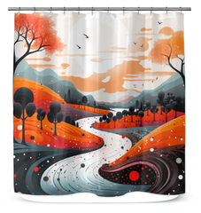 Majestic Meadow Mornings Field Shower Curtain