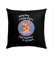 Every Time I Think Of You Outdoor Pillow