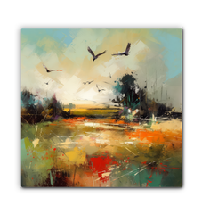 Rolling Hills Landscape Canvas Painting