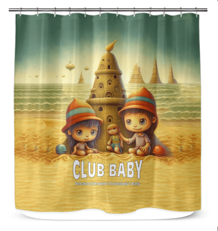 Elegant CB3-122 shower curtain enhancing bathroom decor.