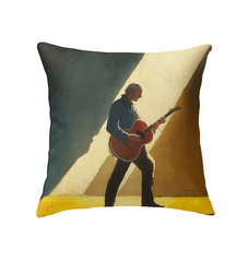 SurArt 118 Indoor Pillow adding a touch of art and comfort to a modern living room, showcasing its vibrant design.