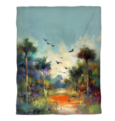 Coastal Horizon Landscape Duvet Cover