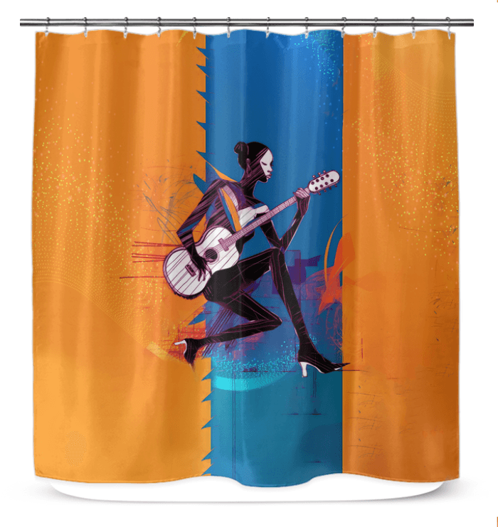 Vintage Vinyl Vibes Shower Curtain - Beyond T-shirts