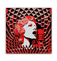 Melodic Mural Wrapped Canvas