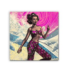 Surf's Up Wrapped Canvas Art - Beyond T-shirts