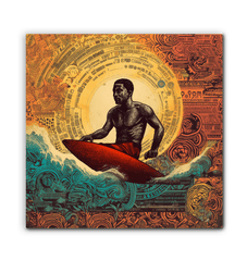 Surfing Enigma Wrapped Canvas - Beyond T-shirts