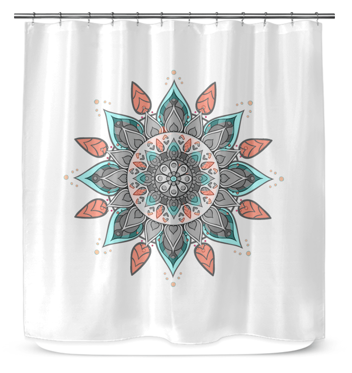 Mandala Harmony Bamboo Shower Curtain - Beyond T-shirts