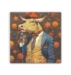Artistic buffalo canvas ideal for office wall decor