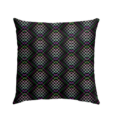 Weather-resistant pillow with vibrant leaf print