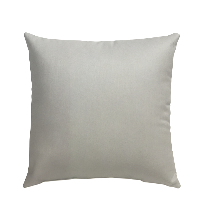 Elegant outdoor pillow with Serenade Silhouette design on a garden bench.