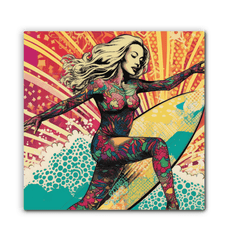 Surfing 1 01 Wrapped Canvas - Beyond T-shirts