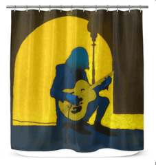 Modern NS-859 shower curtain installed in a bathroom, enhancing decor.