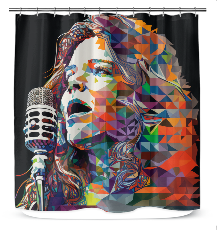 Rhythmic Reverberation Shower Curtain