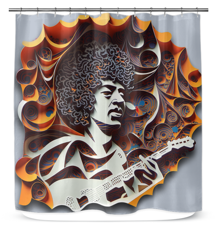 Rock Riff Shower Curtain