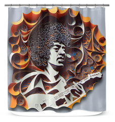 Rock Riff Shower Curtain